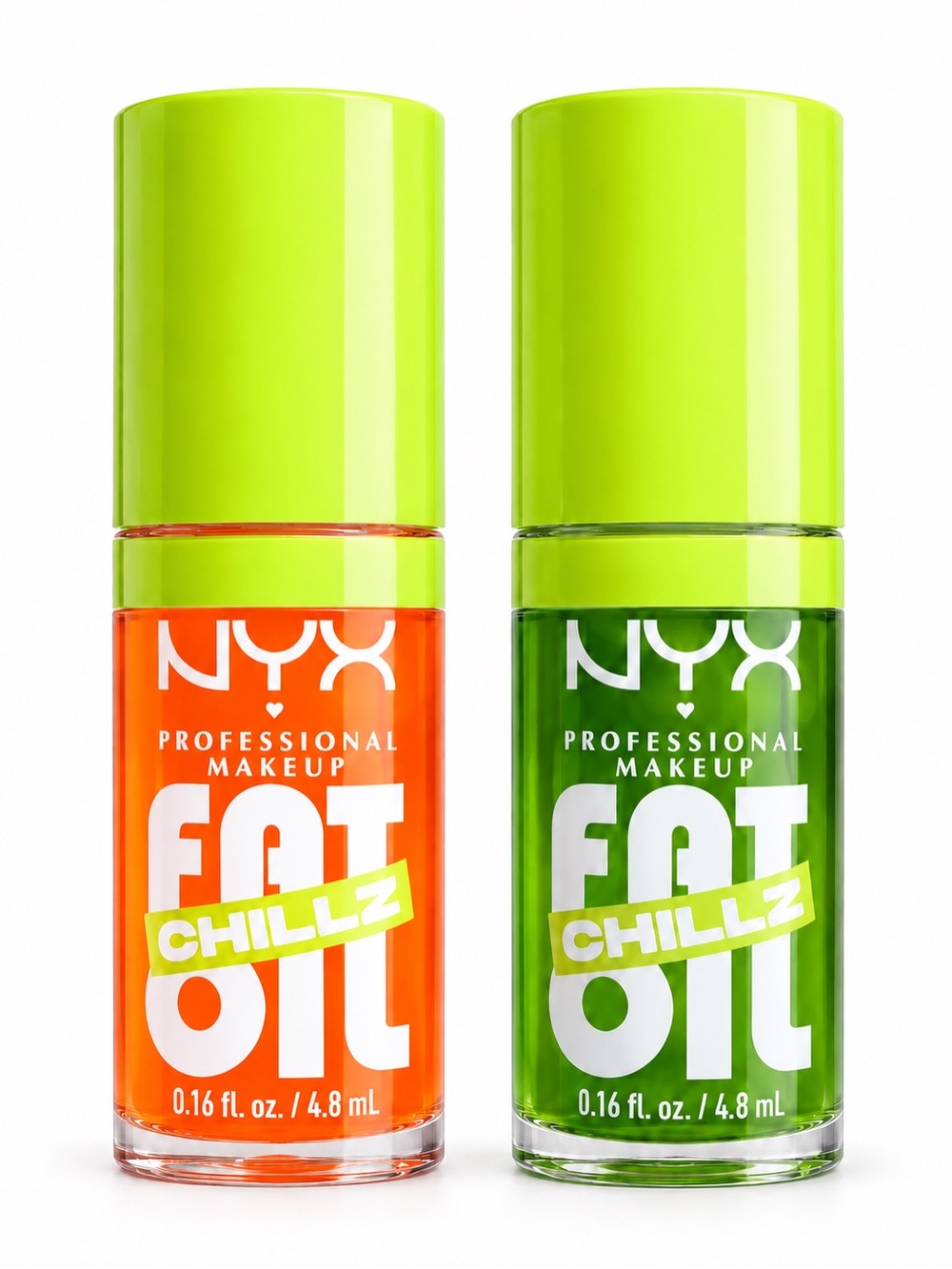 NYX Fat Oil Lip Drip Chillz Cooling Lip Oil Duo 4.8ml X 2 BRAND NEW